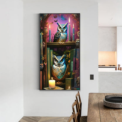 Owl - Full Round Drill Diamond Painting 40*70CM
