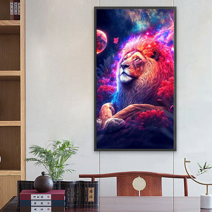 Lion - Full Round Drill Diamond Painting 40*70CM