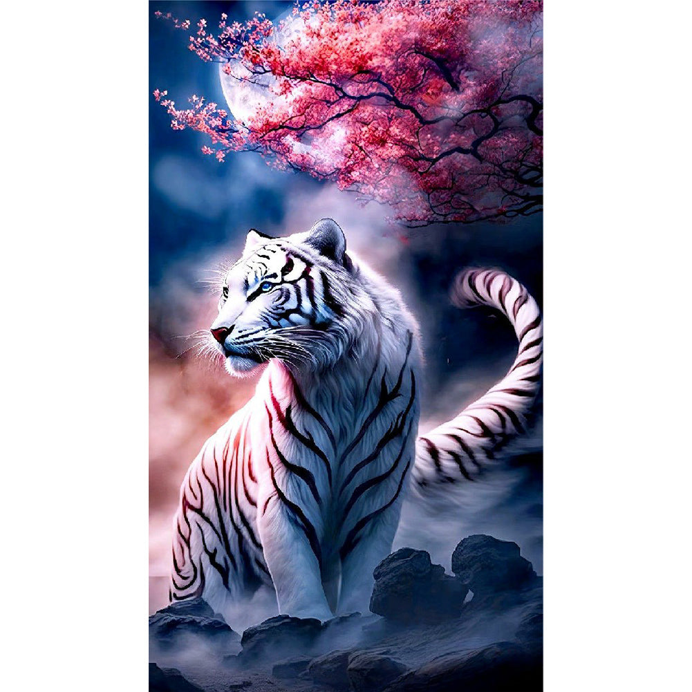 White Tiger - Full Round Drill Diamond Painting 40*70CM