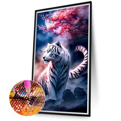 White Tiger - Full Round Drill Diamond Painting 40*70CM