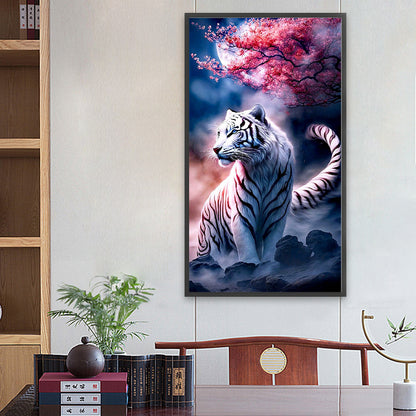 White Tiger - Full Round Drill Diamond Painting 40*70CM