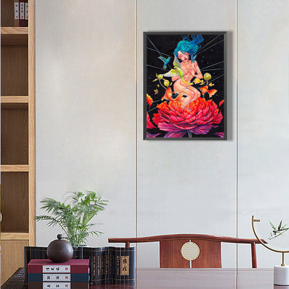 Girl - Full Round Drill Diamond Painting 30*40CM