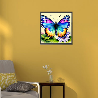 Butterfly In The Garden - Full Round Drill Diamond Painting 30*30CM