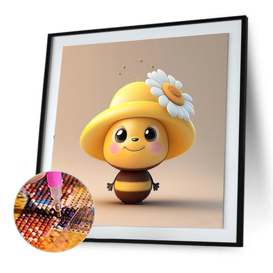 Yellow Bee - Full Round Drill Diamond Painting 30*30CM