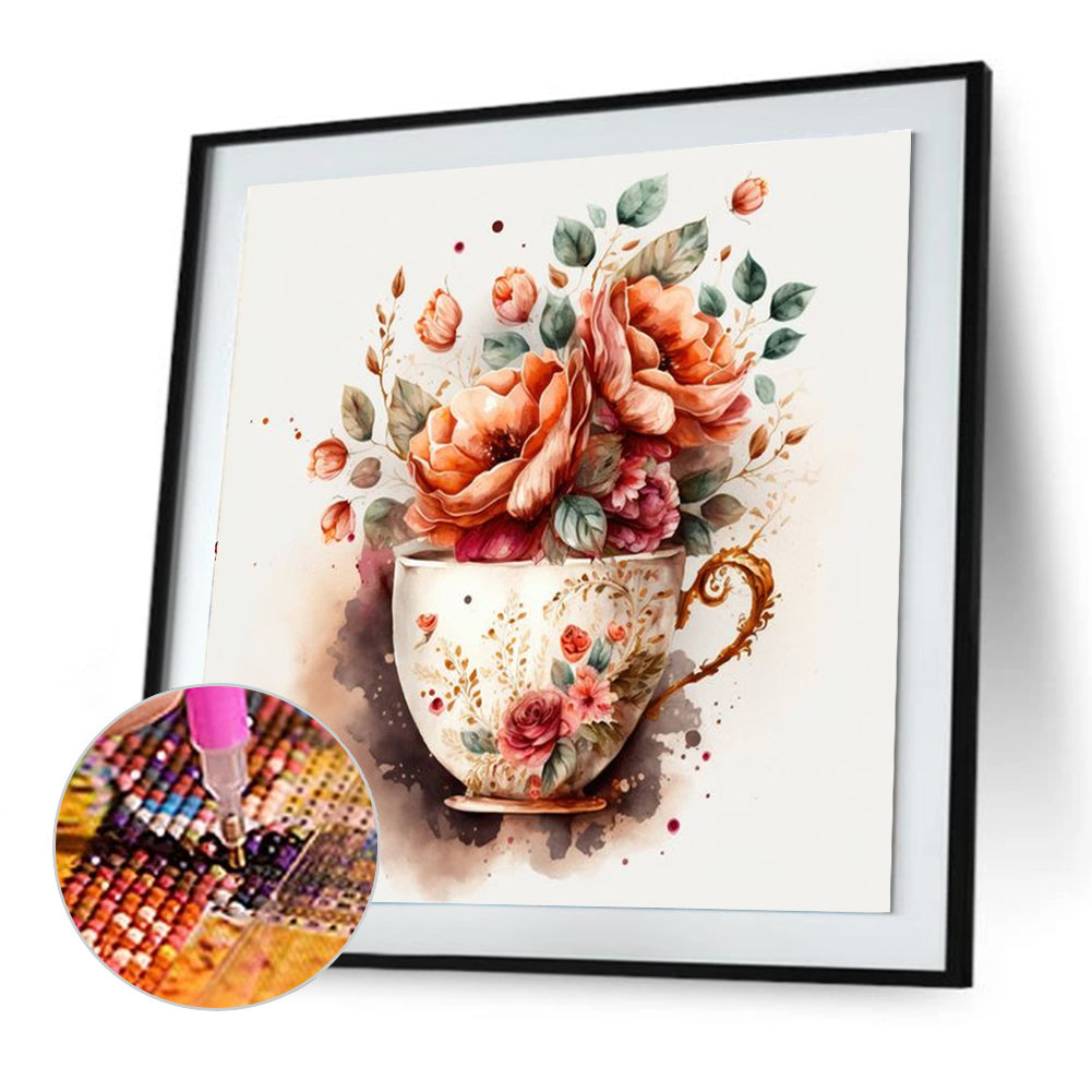 Watercolor Bouquet - Full Round Drill Diamond Painting 30*30CM