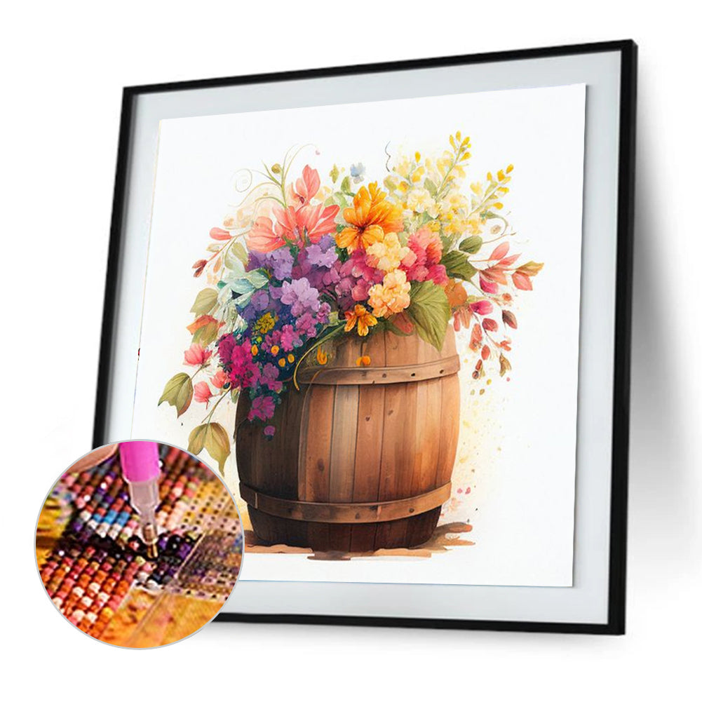 Watercolor Bouquet - Full Round Drill Diamond Painting 30*30CM