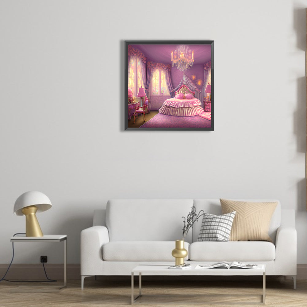 Princess Bedroom - Full Round Drill Diamond Painting 30*30CM