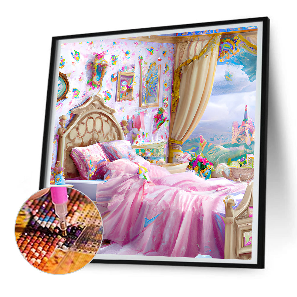 Princess Bedroom - Full Round Drill Diamond Painting 30*30CM