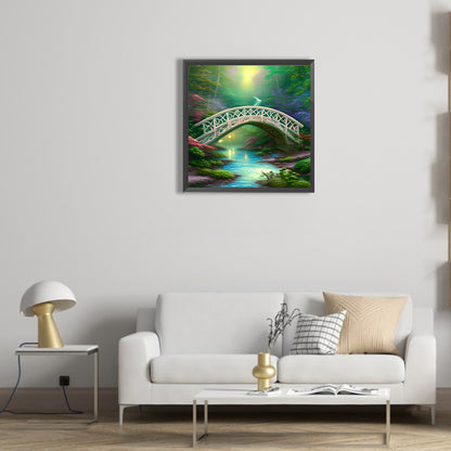 Park Arch Bridge - Full Round Drill Diamond Painting 30*30CM