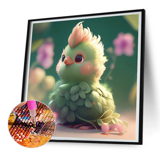 Green Animal Chick - Full Round Drill Diamond Painting 30*30CM
