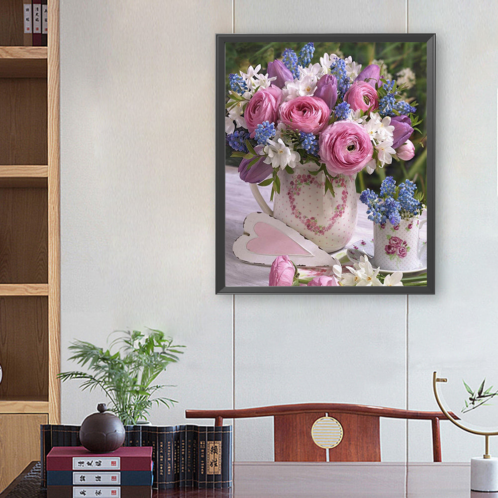 Flowers - Full Square Drill Diamond Painting 50*60CM