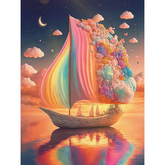 Fantastic Fancy Sailing - Full Round Drill Diamond Painting 30*40CM