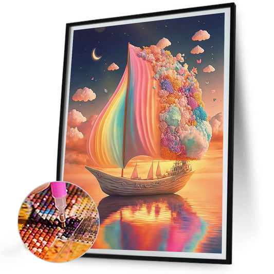 Fantastic Fancy Sailing - Full Round Drill Diamond Painting 30*40CM