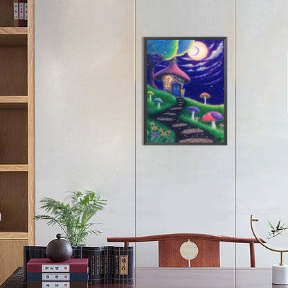 Wonderful House At Night - Full Round Drill Diamond Painting 30*40CM