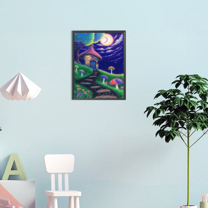 Wonderful House At Night - Full Round Drill Diamond Painting 30*40CM