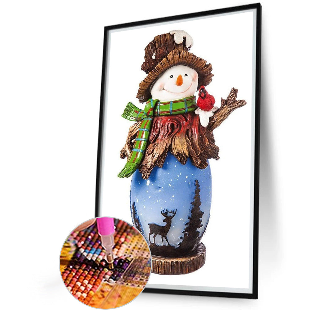 Snowman Ornaments - Full Round Drill Diamond Painting 40*60CM