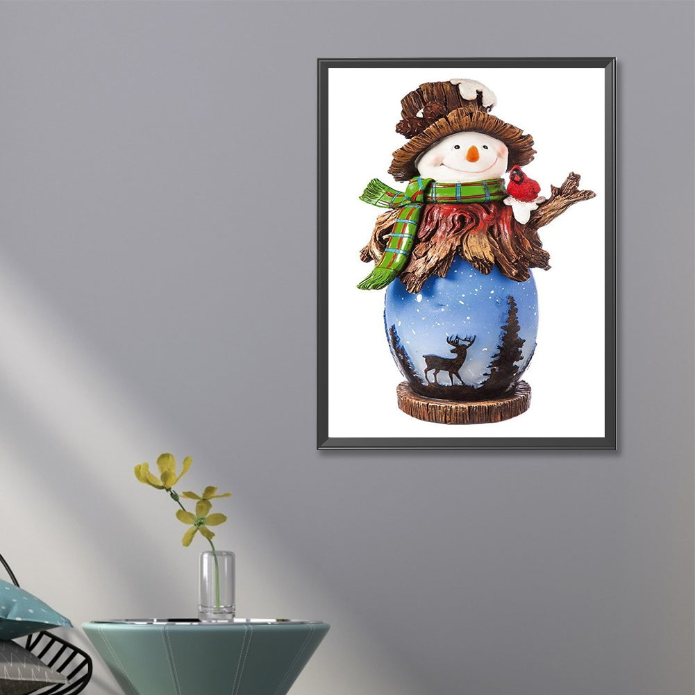 Snowman Ornaments - Full Round Drill Diamond Painting 40*60CM