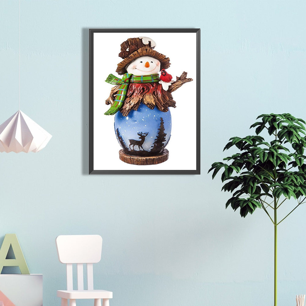 Snowman Ornaments - Full Round Drill Diamond Painting 40*60CM