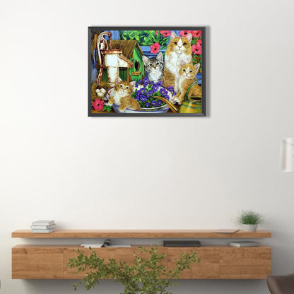 Pet Party - Full Round Drill Diamond Painting 40*30CM