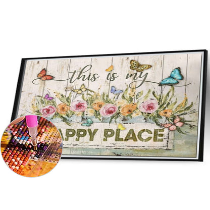 Flower Sign Bar - Full Round Drill Diamond Painting 40*30CM