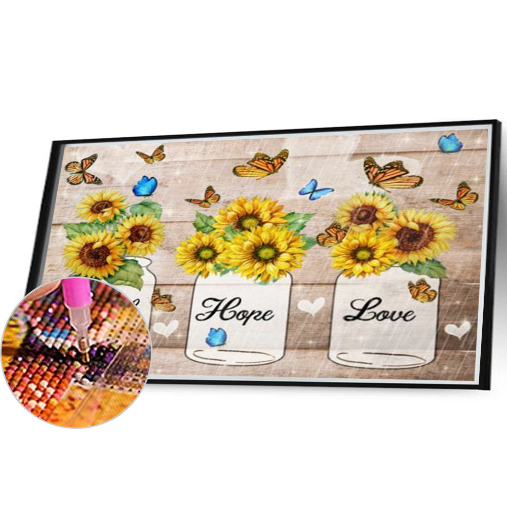 Flower Sign Bar - Full Round Drill Diamond Painting 40*30CM