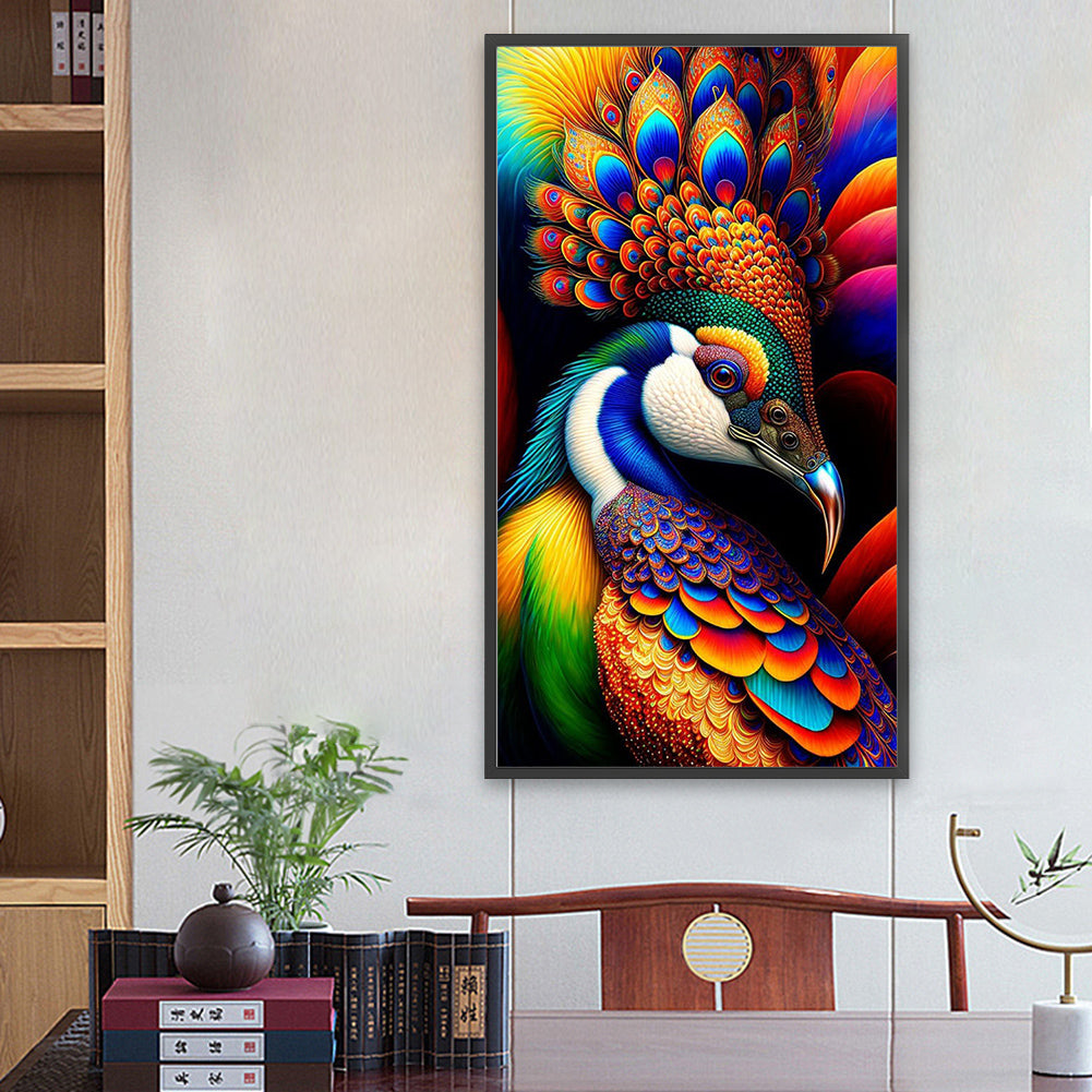 Graceful Peacock - Full Square Drill Diamond Painting 40*70CM