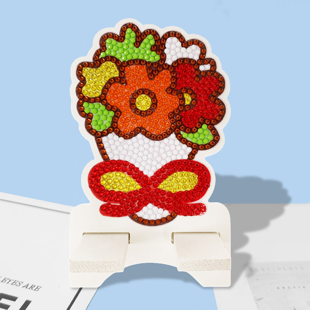 DIY Diamond Art Mobile Phone Stand Rack for Desktop Handmade Crystal Resin Craft