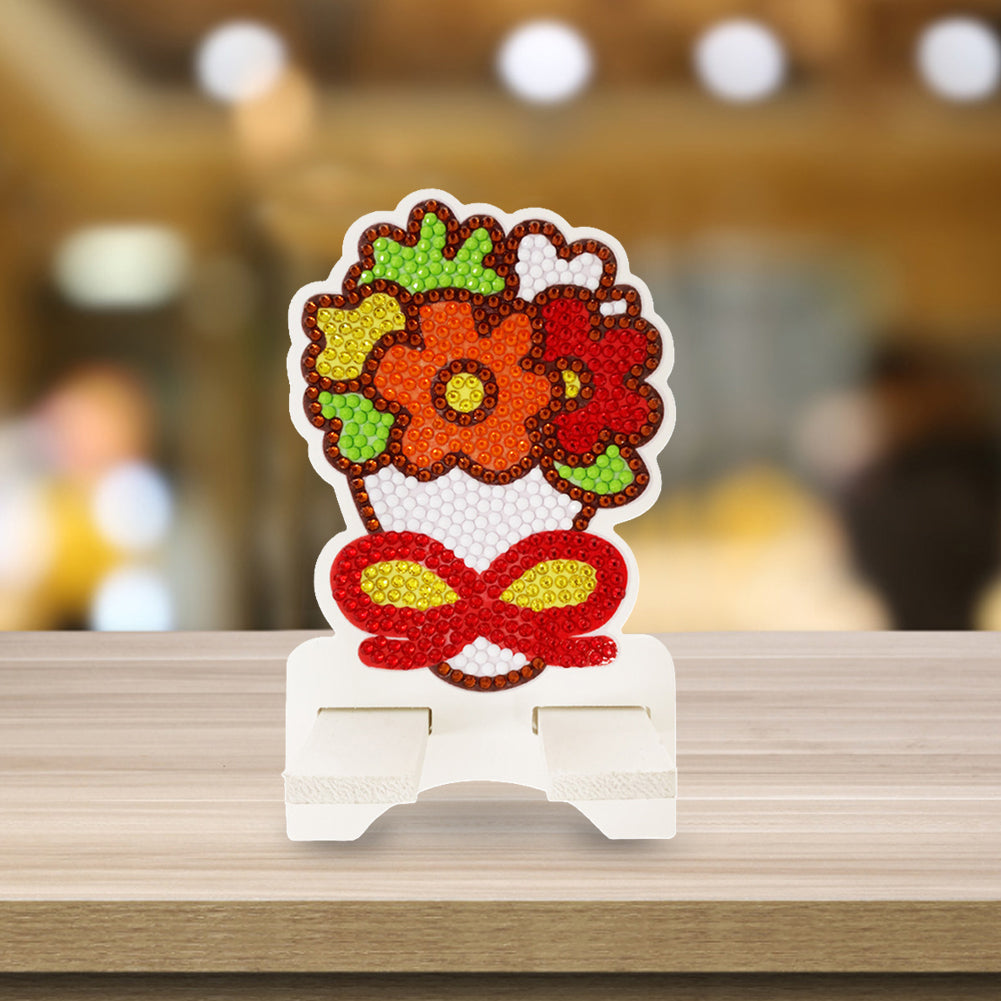 DIY Diamond Art Mobile Phone Stand Rack for Desktop Handmade Crystal Resin Craft