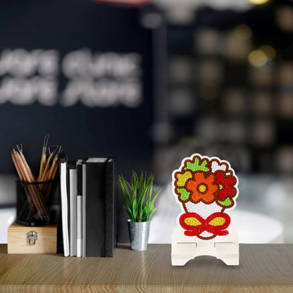 DIY Diamond Art Mobile Phone Stand Rack for Desktop Handmade Crystal Resin Craft