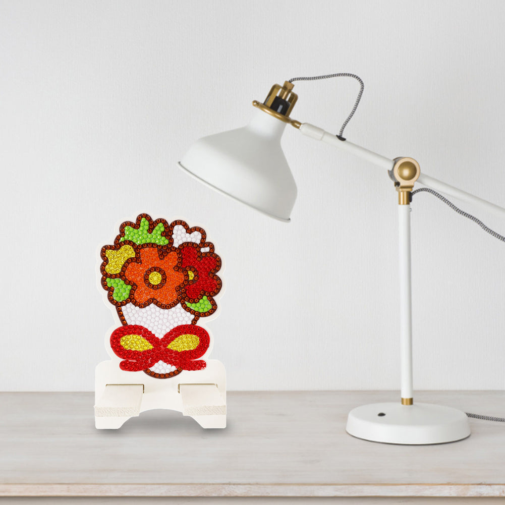 DIY Diamond Art Mobile Phone Stand Rack for Desktop Handmade Crystal Resin Craft