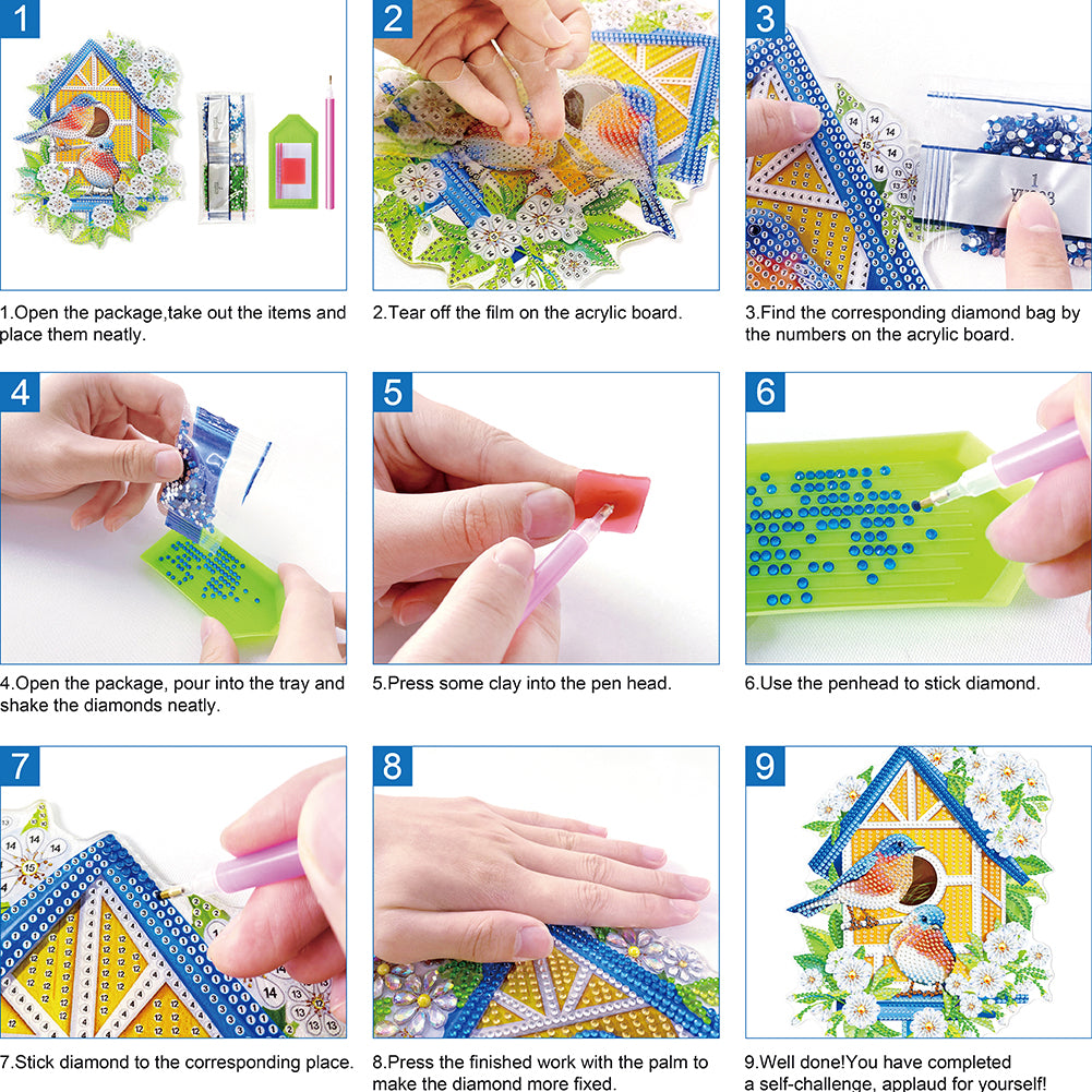 DIY Diamond Art Mobile Phone Stand Rack for Desktop Handmade Crystal Resin Craft