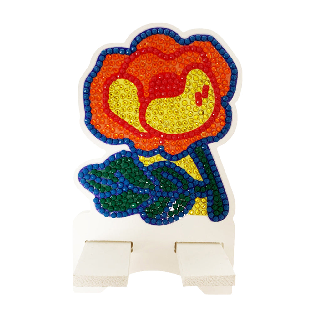 DIY Diamond Art Mobile Phone Stand Rack for Desktop Handmade Crystal Resin Craft