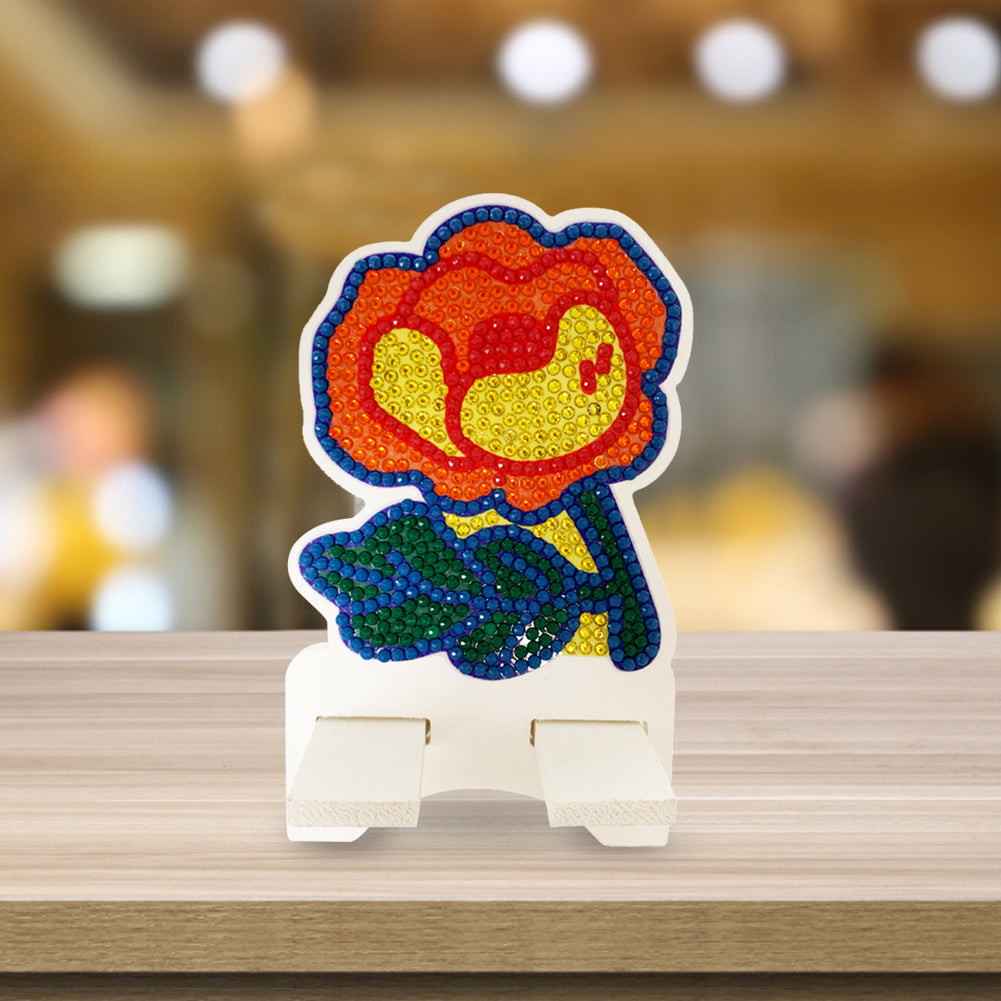 DIY Diamond Art Mobile Phone Stand Rack for Desktop Handmade Crystal Resin Craft