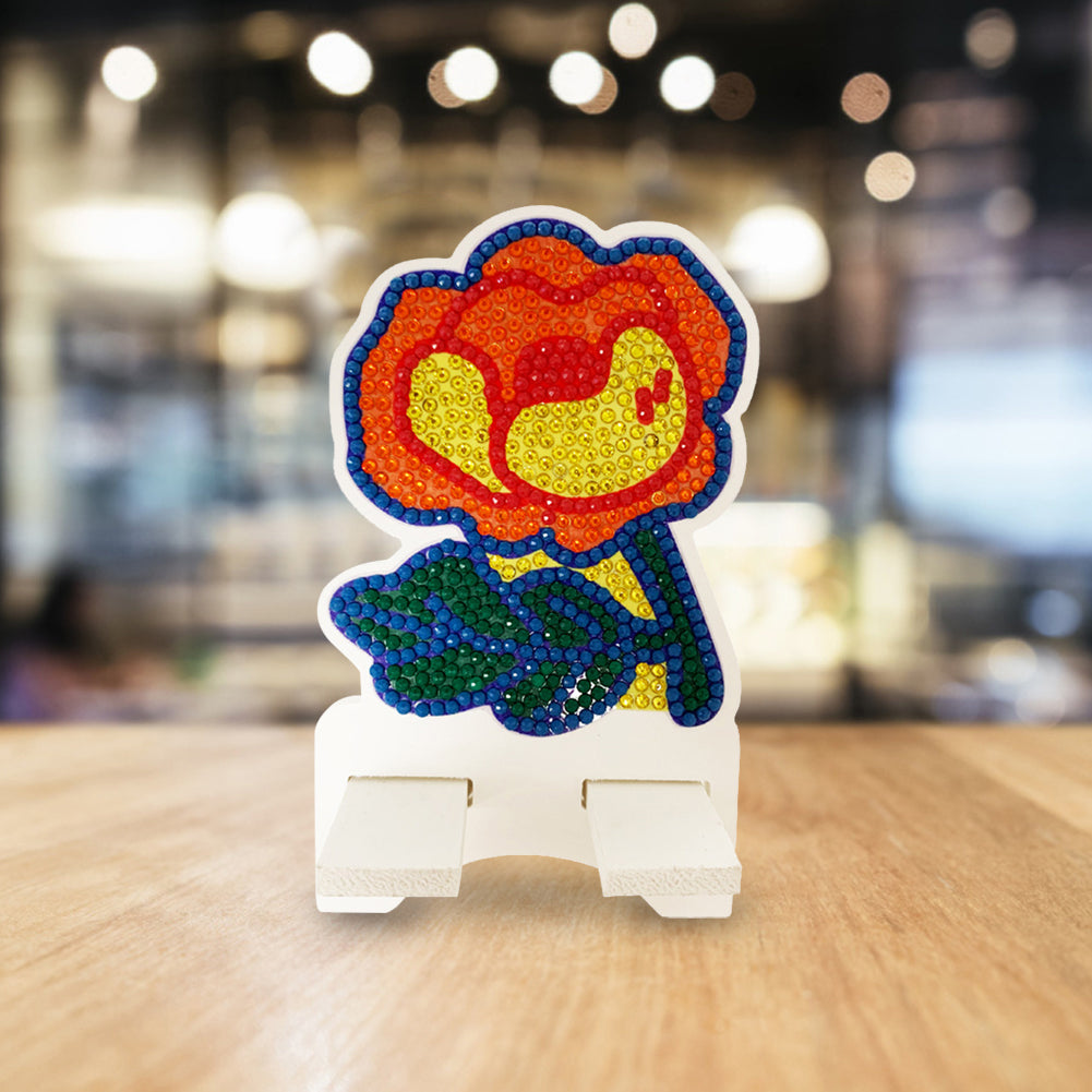 DIY Diamond Art Mobile Phone Stand Rack for Desktop Handmade Crystal Resin Craft