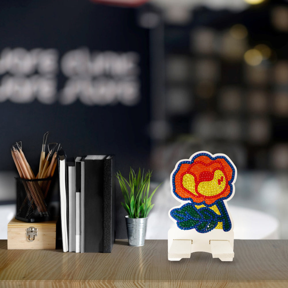 DIY Diamond Art Mobile Phone Stand Rack for Desktop Handmade Crystal Resin Craft