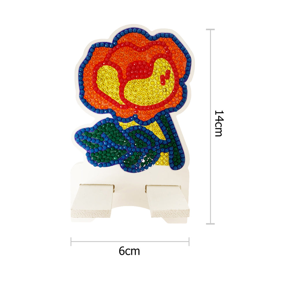 DIY Diamond Art Mobile Phone Stand Rack for Desktop Handmade Crystal Resin Craft