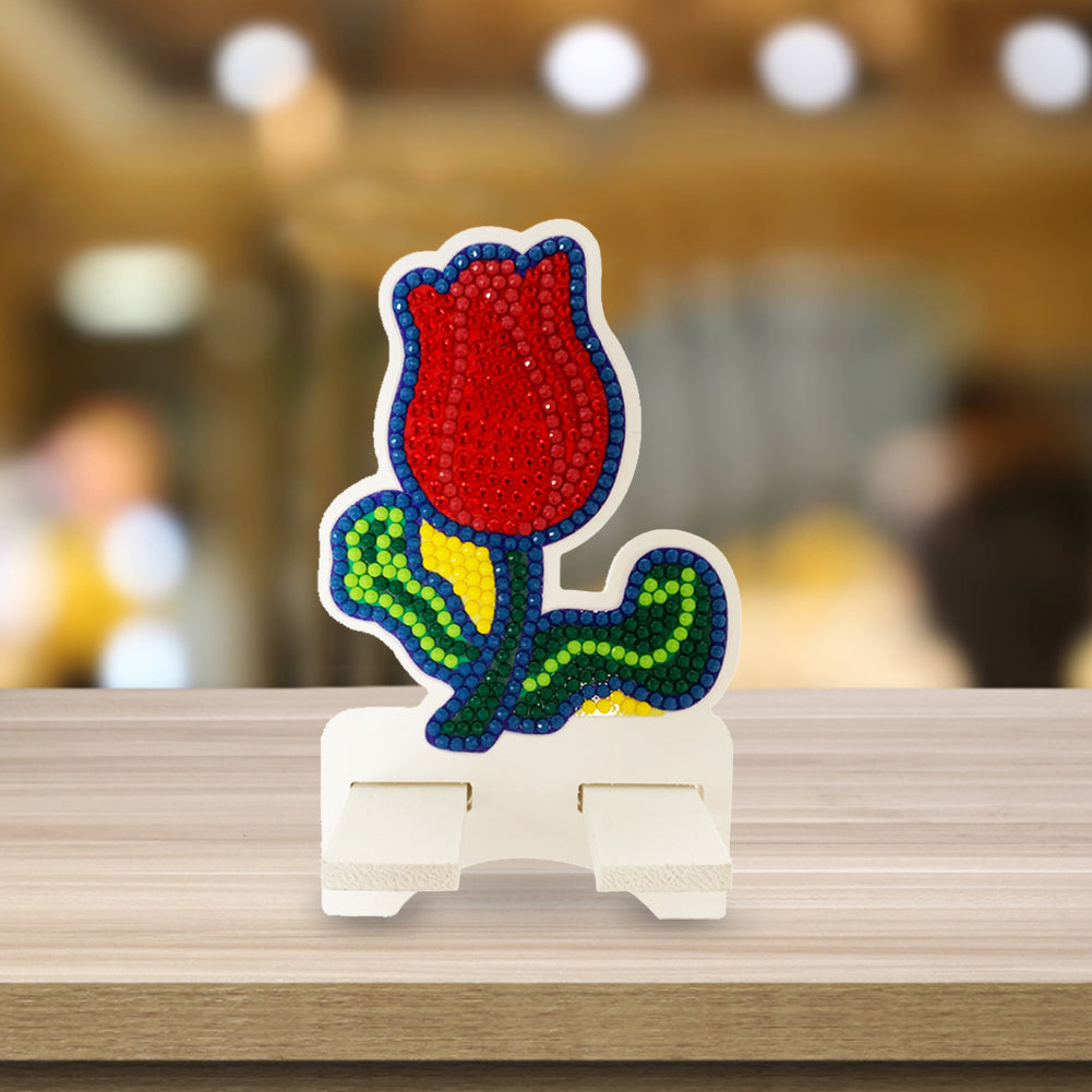 DIY Diamond Art Mobile Phone Stand Rack for Desktop Handmade Crystal Resin Craft