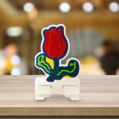 DIY Diamond Art Mobile Phone Stand Rack for Desktop Handmade Crystal Resin Craft