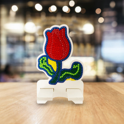 DIY Diamond Art Mobile Phone Stand Rack for Desktop Handmade Crystal Resin Craft