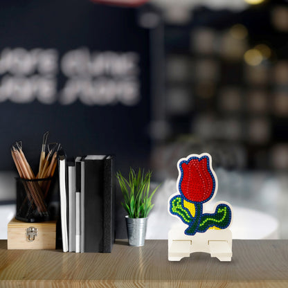 DIY Diamond Art Mobile Phone Stand Rack for Desktop Handmade Crystal Resin Craft