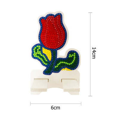 DIY Diamond Art Mobile Phone Stand Rack for Desktop Handmade Crystal Resin Craft