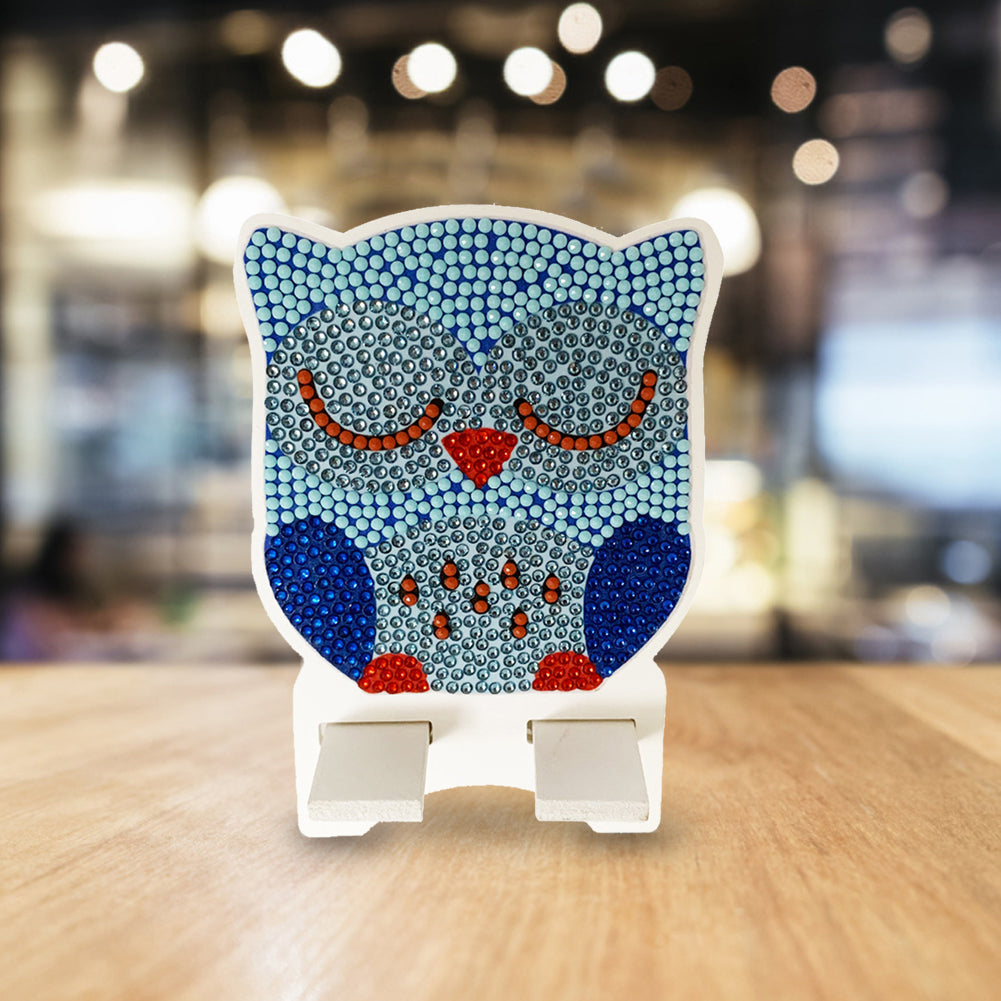 DIY Diamond Art Mobile Phone Stand Rack for Desktop Handmade Crystal Resin Craft