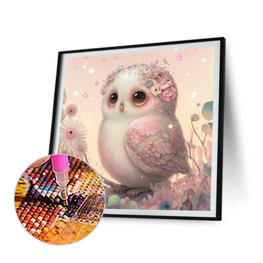 Owl Wearing A Headdress - Full Round Drill Diamond Painting 30*30CM