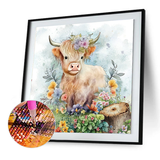 Highland Cattle - Full Round Drill Diamond Painting 30*30CM