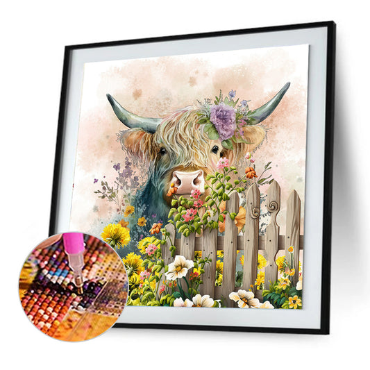 Highland Cattle - Full Round Drill Diamond Painting 30*30CM