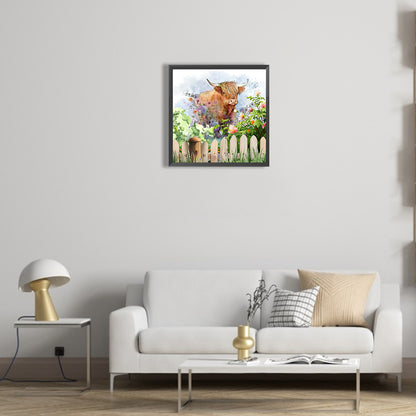 Highland Cattle - Full Round Drill Diamond Painting 30*30CM
