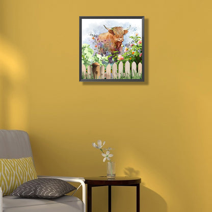 Highland Cattle - Full Round Drill Diamond Painting 30*30CM