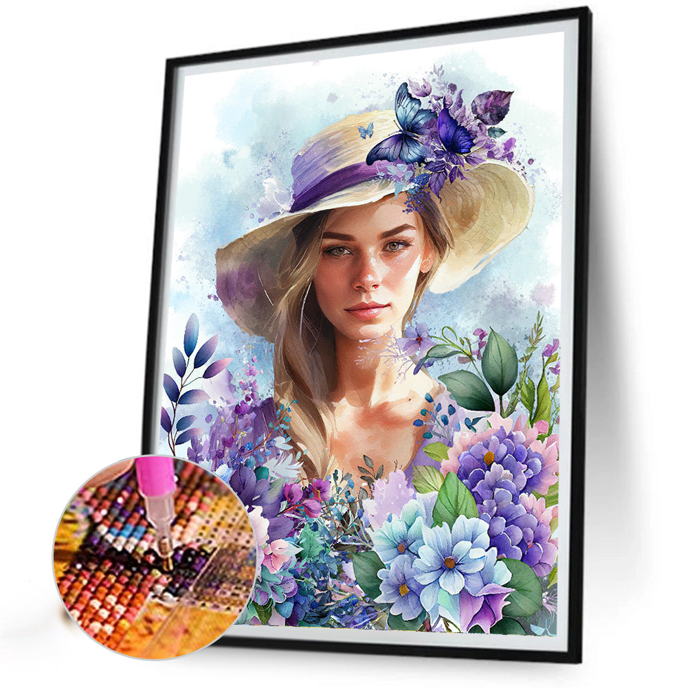 Lavender - Full Round Drill Diamond Painting 30*40CM