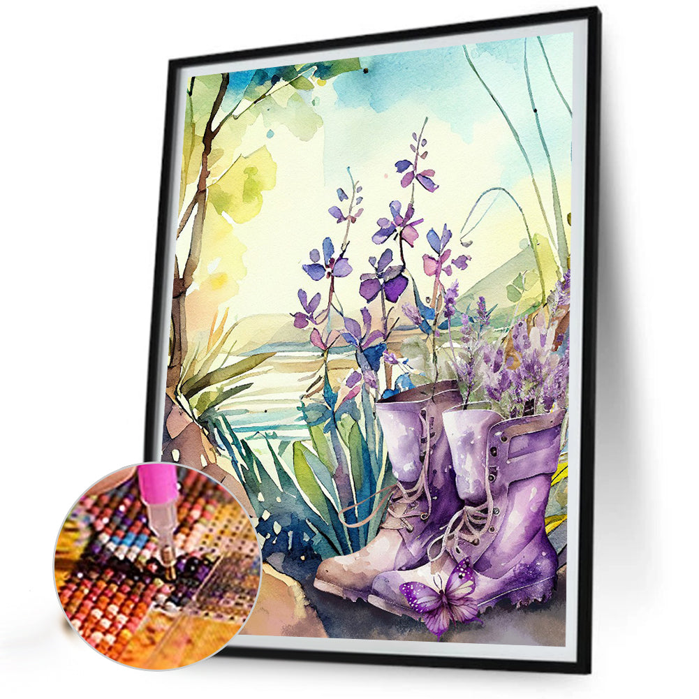 Lavender - Full Round Drill Diamond Painting 30*40CM