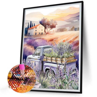 Lavender - Full Round Drill Diamond Painting 30*40CM